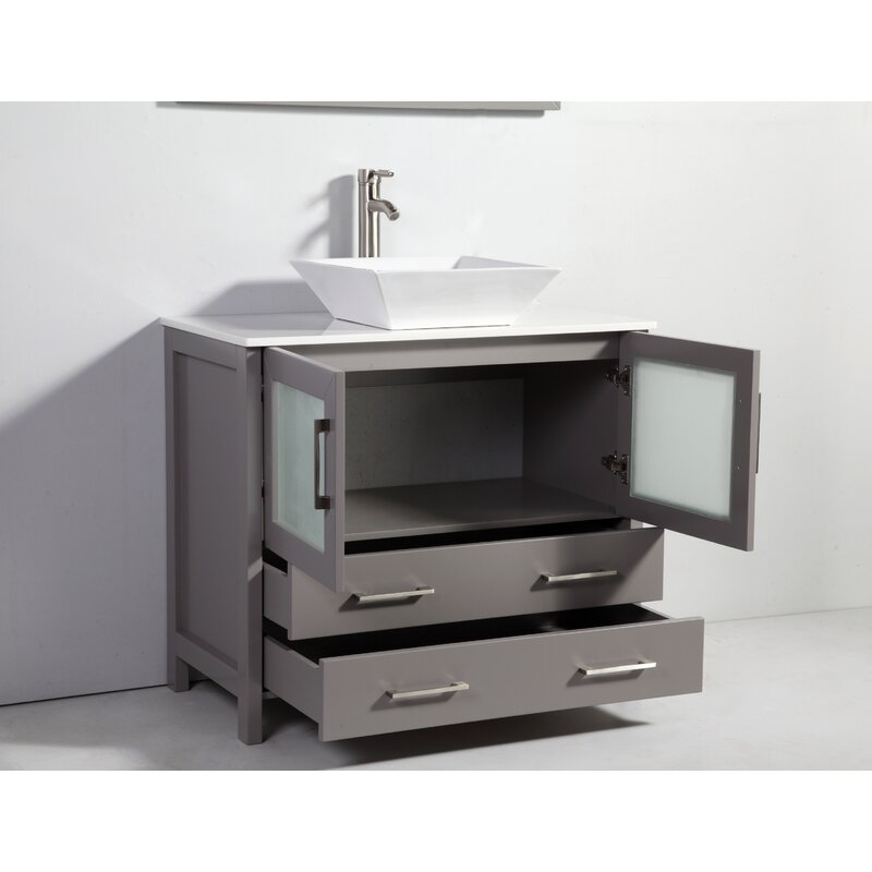 Wade Logan Karson 36" Single Bathroom Vanity & Reviews Wayfair